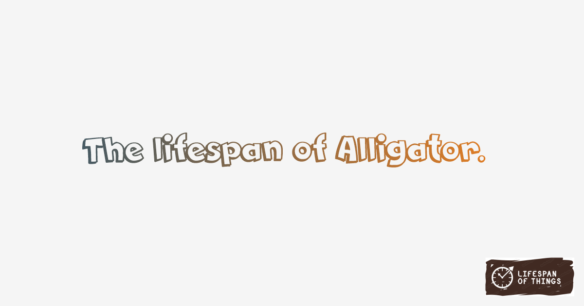 Lifespan of Alligator