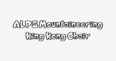 Thumbnail for lifespan of ALPS Mountaineering King Kong Chair