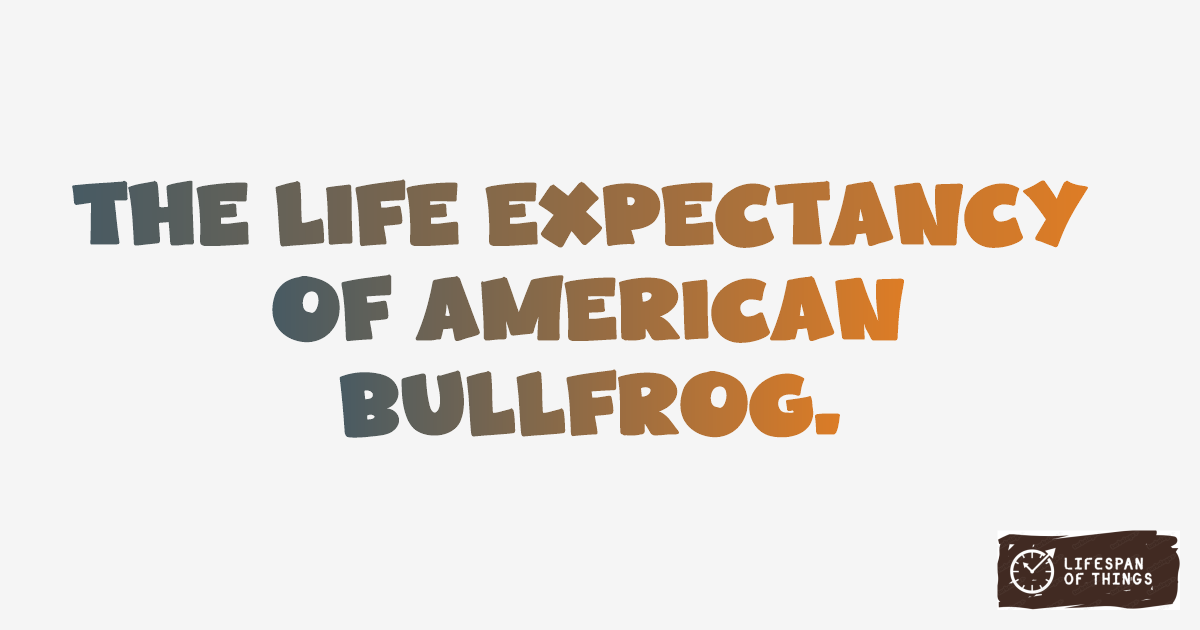 Lifespan of American Bullfrog