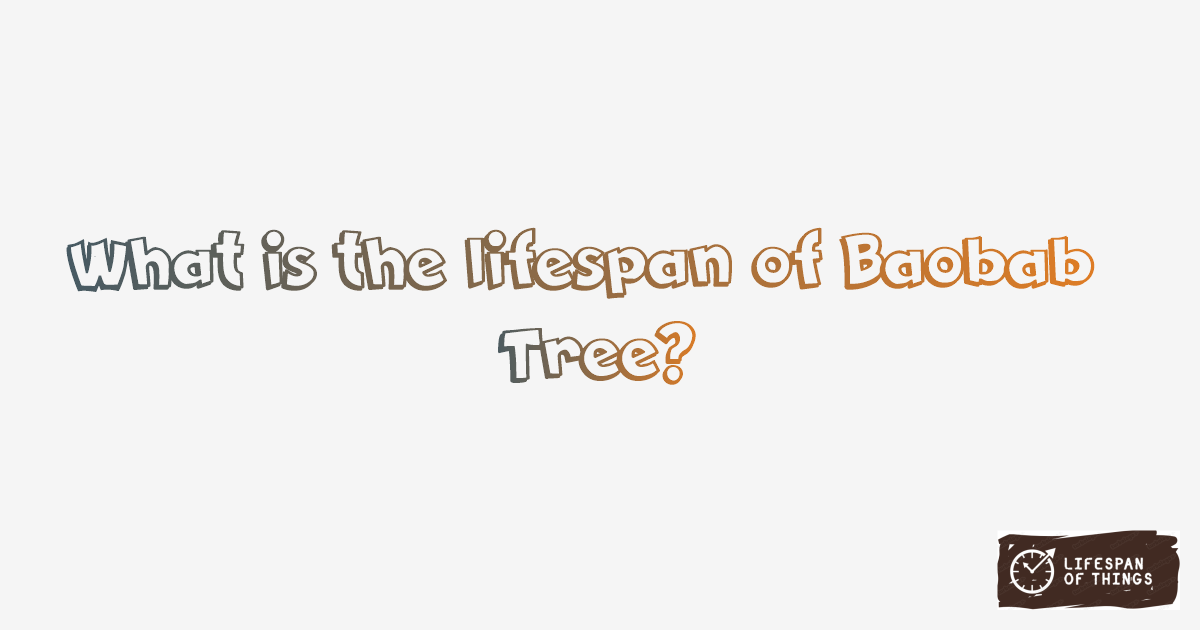 Lifespan of Baobab Tree