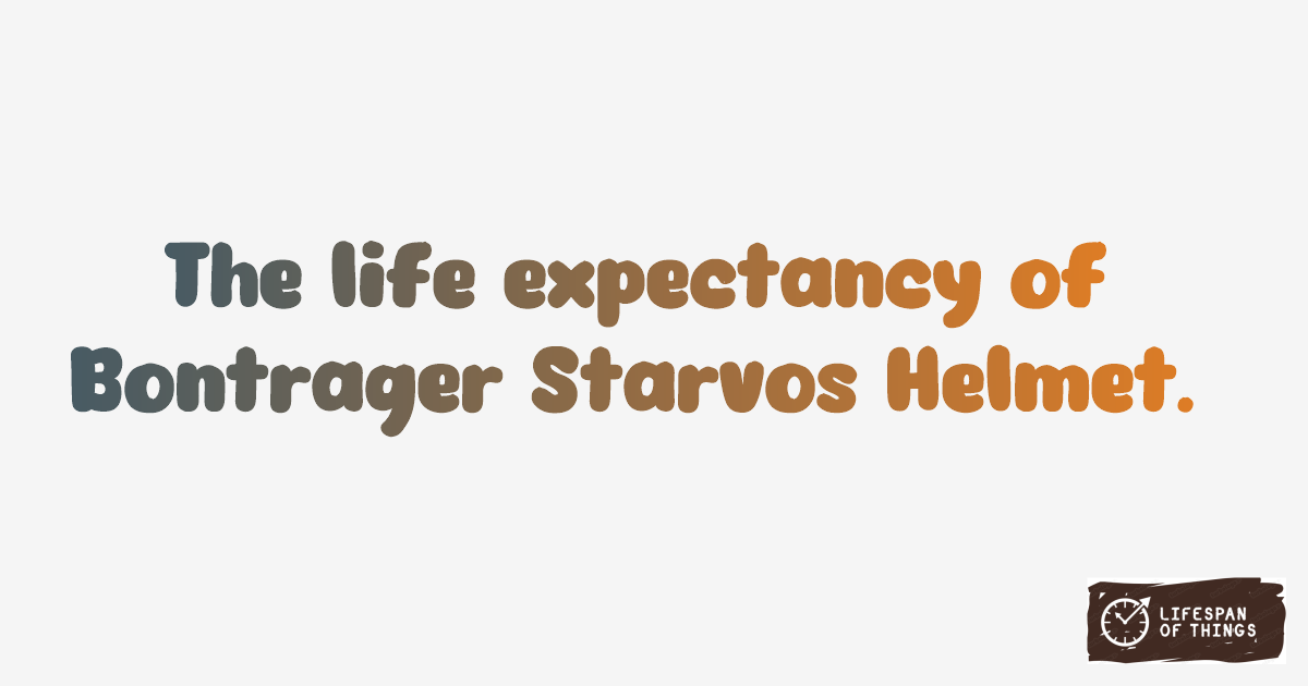 Lifespan of Bontrager Starvos Helmet