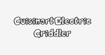 Thumbnail for lifespan of Cuisinart Electric Griddler
