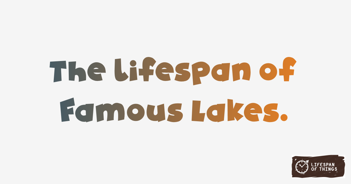 Lifespan of Famous Lakes