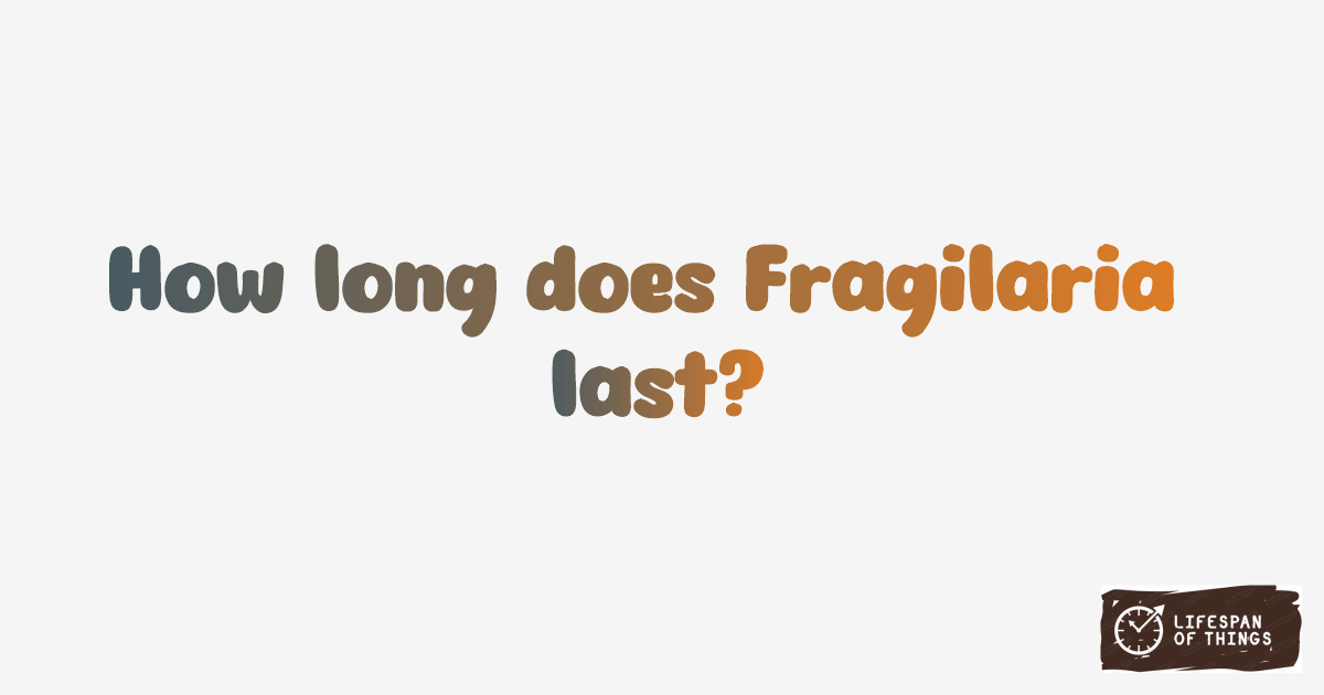Lifespan of Fragilaria
