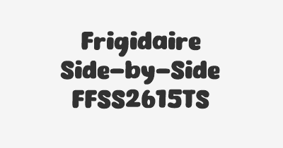 Thumbnail for lifespan of Frigidaire Side-by-Side FFSS2615TS
