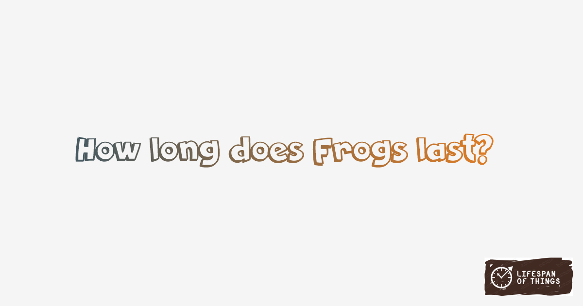 Lifespan of Frogs
