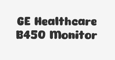 Thumbnail for lifespan of GE Healthcare B450 Monitor