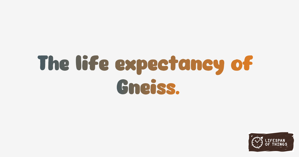 Lifespan of Gneiss