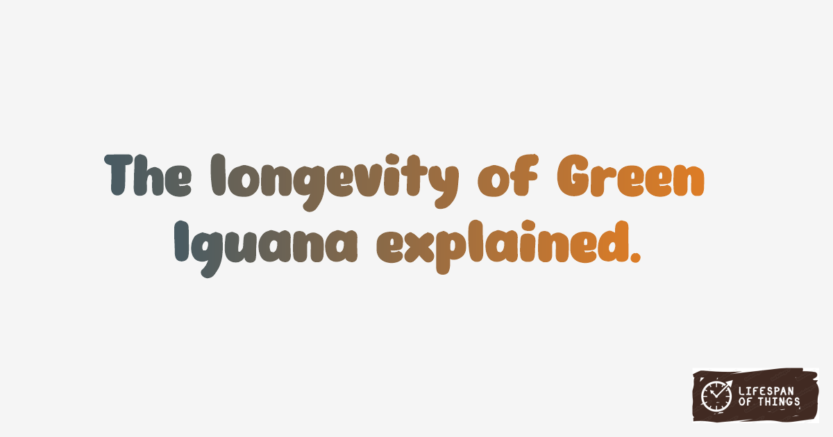 Lifespan of Green Iguana