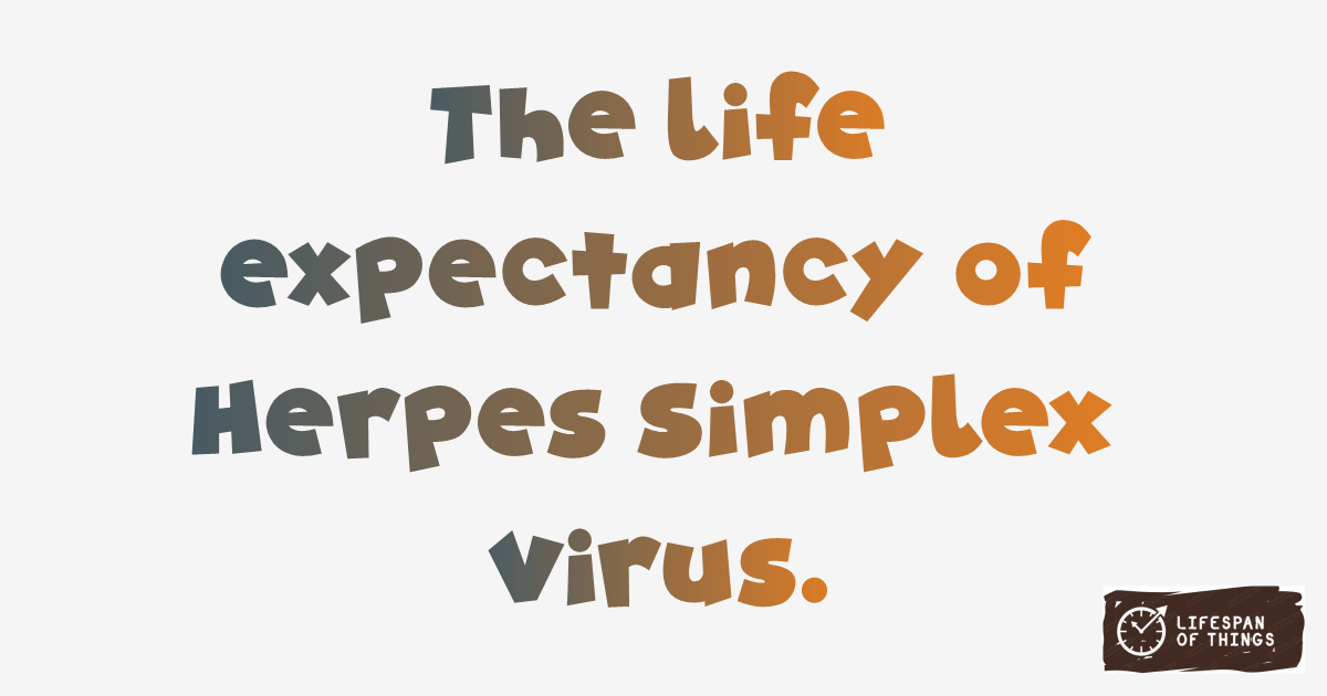Lifespan of Herpes Simplex Virus