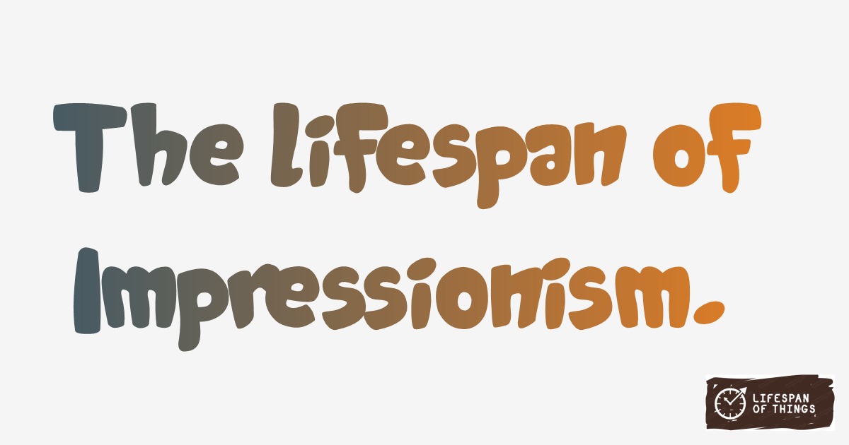 Lifespan of Impressionism