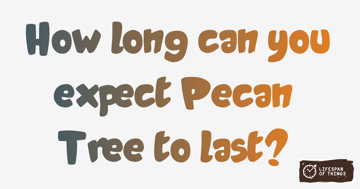 Lifespan of Pecan Tree