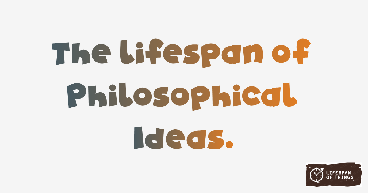 Lifespan of Philosophical Ideas