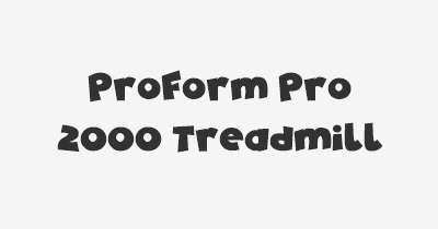 Thumbnail for lifespan of ProForm Pro 2000 Treadmill