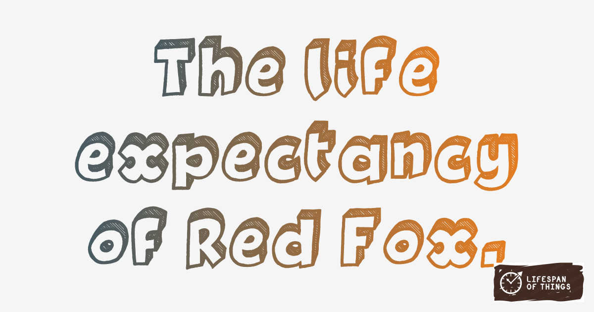Lifespan of Red Fox
