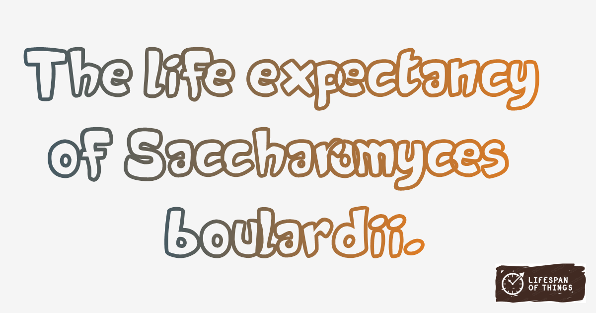 Lifespan of Saccharomyces boulardii