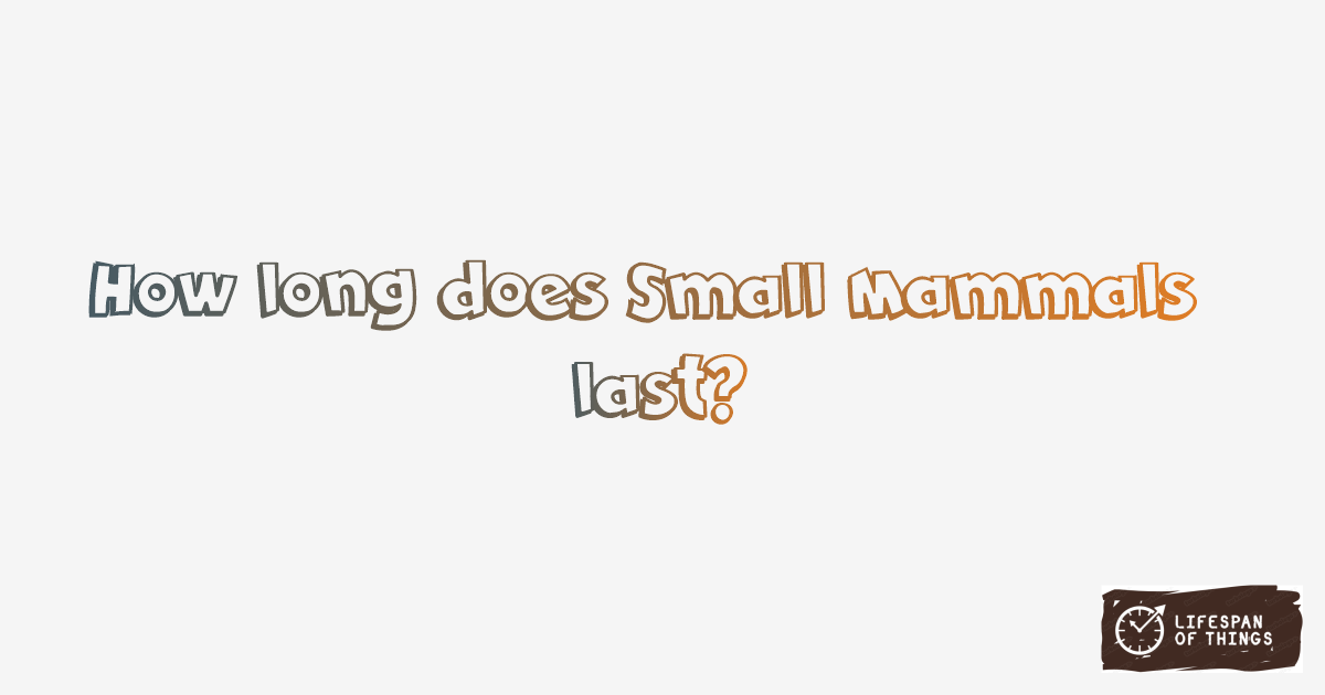 Lifespan of Small Mammals