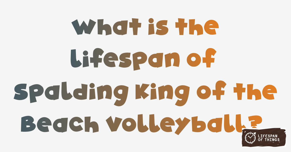 Lifespan of Spalding King of the Beach Volleyball