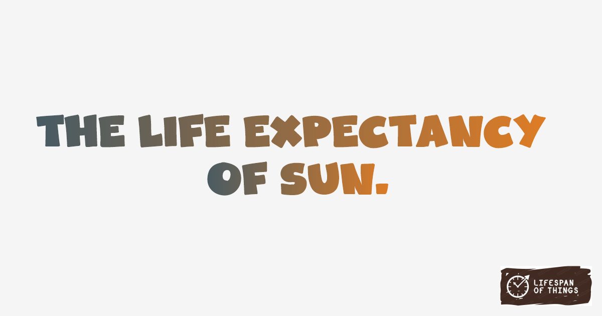 Lifespan of Sun