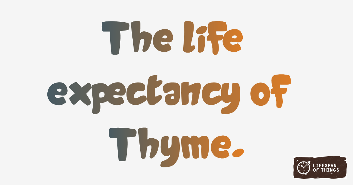 Lifespan of Thyme