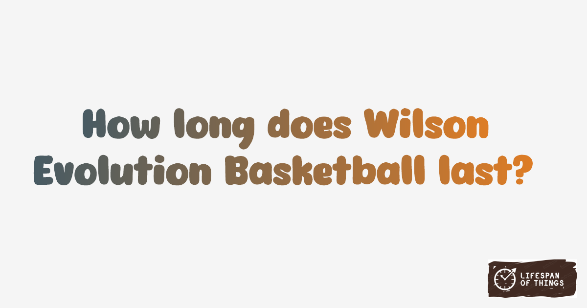 Lifespan of Wilson Evolution Basketball